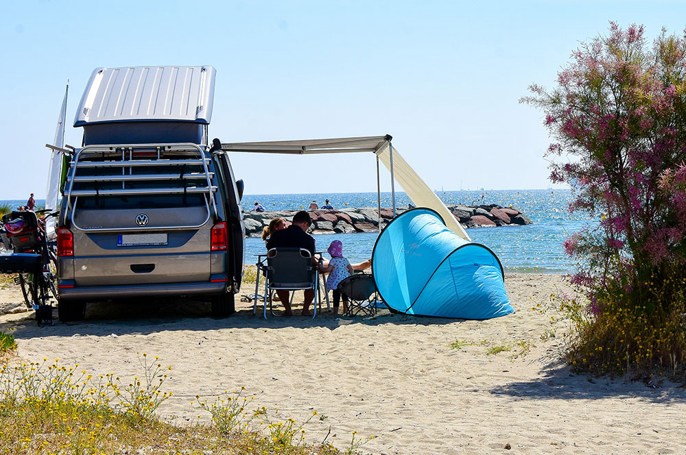 Campingplaatsen zeezijde